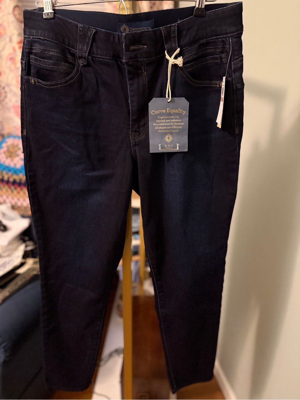Democracy Curve Equality Booty Lift Jegging 12P in Dark Blue BNWT